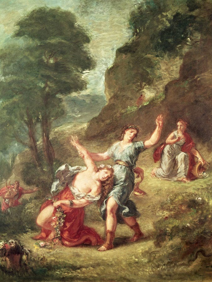 Orpheus And Eurydice, Spring From A Series Of The Four Seasons By Ferdinand Victor Eugene Delacroix Fine Art Print