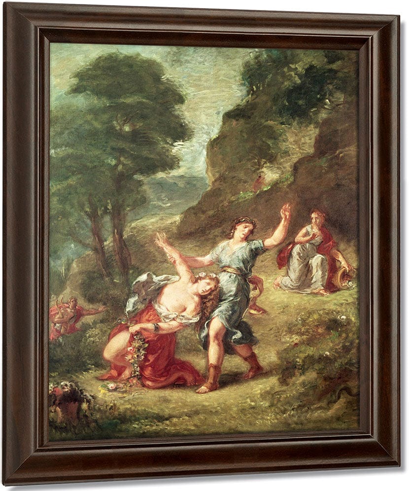 Orpheus And Eurydice, Spring From A Series Of The Four Seasons By Ferdinand Victor Eugene Delacroix Fine Art Print