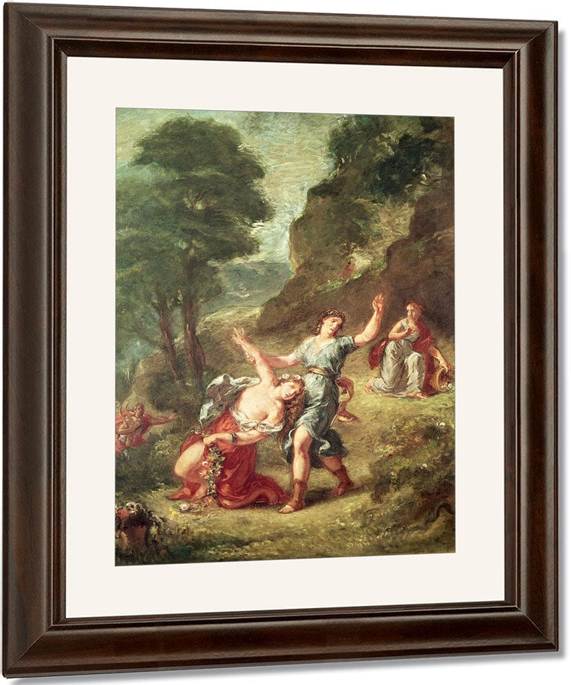 Orpheus And Eurydice, Spring From A Series Of The Four Seasons By Ferdinand Victor Eugene Delacroix Fine Art Print