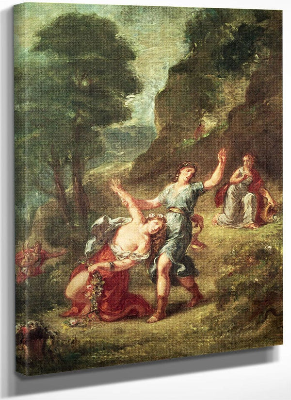 Orpheus And Eurydice, Spring From A Series Of The Four Seasons By Ferdinand Victor Eugene Delacroix Fine Art Print