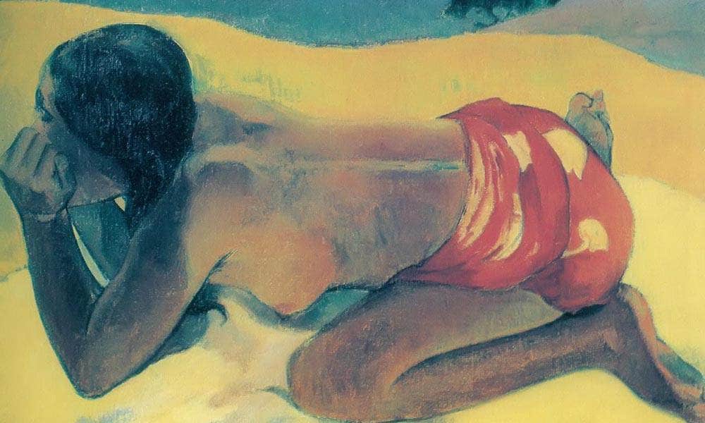 Otahi (Alone) By Paul Gauguin Fine Art Print