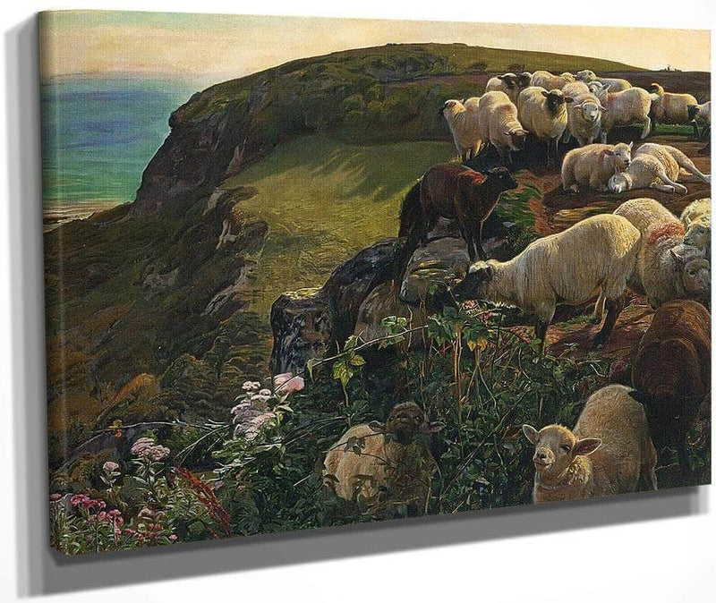 Our English Coasts Strayed Sheep By William Holman Hunt Fine Art Print