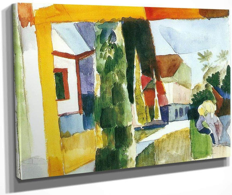 Our Garden On The Lake By August Macke Fine Art Print