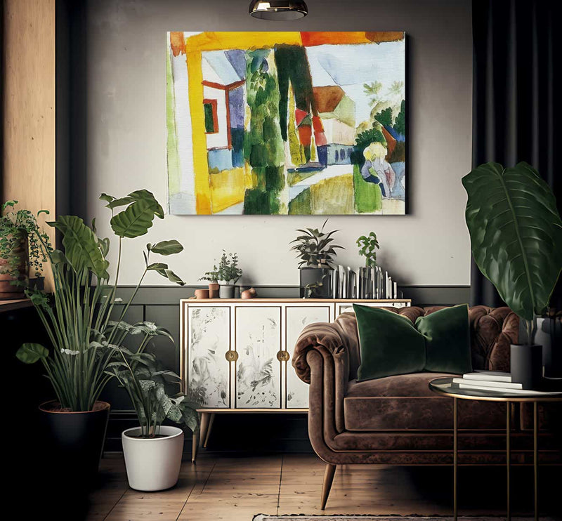 Our Garden On The Lake By August Macke Fine Art Print