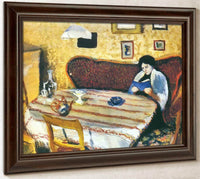 Our Living Room At Tegernsee By August Macke Fine Art Print