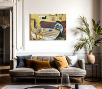 Our Living Room At Tegernsee By August Macke Fine Art Print