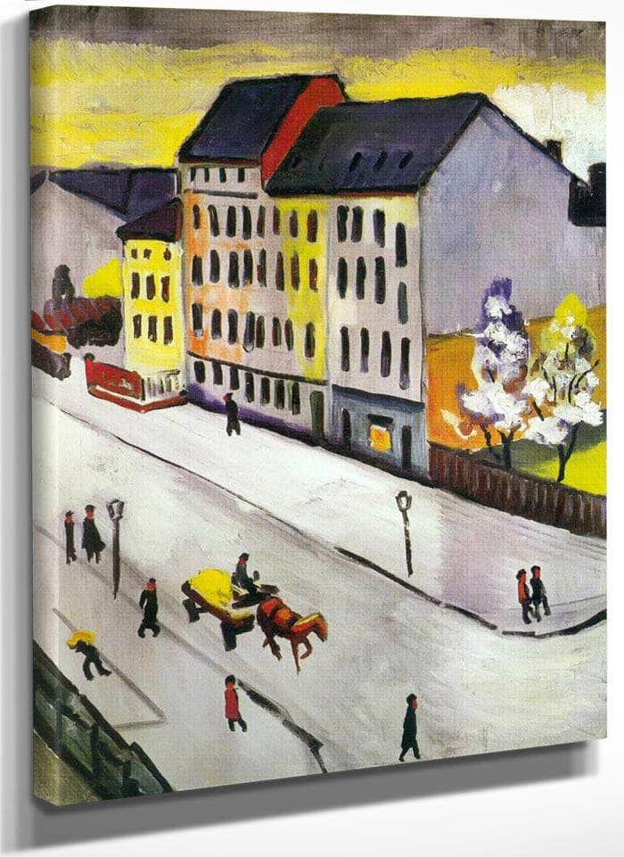 Our Street In Grey By August Macke Fine Art Print