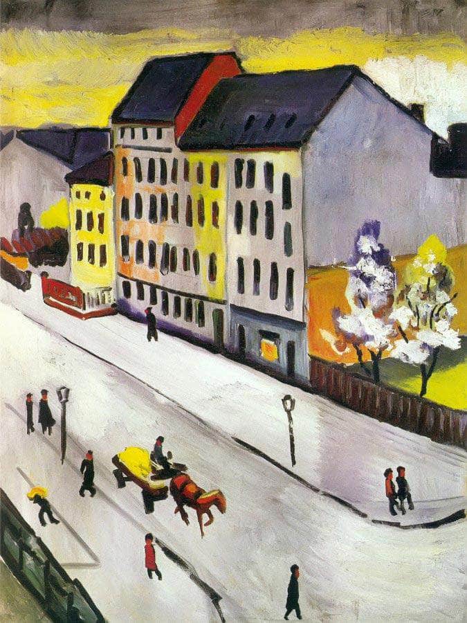 Our Street In Grey By August Macke Fine Art Print
