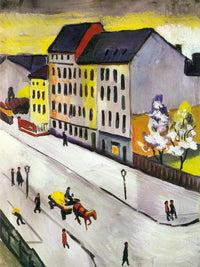 Our Street In Grey By August Macke Fine Art Print