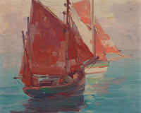 Outbound Fishing Boats By Edgar Payne Fine Art Print