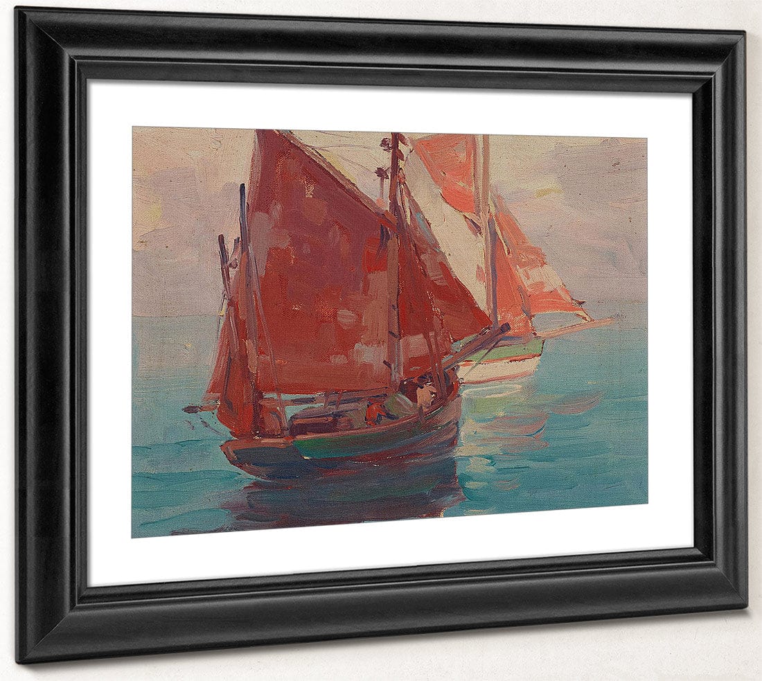 Outbound Fishing Boats By Edgar Payne Fine Art Print