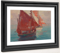 Outbound Fishing Boats By Edgar Payne Fine Art Print