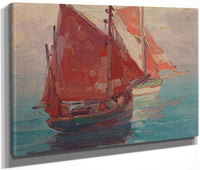 Outbound Fishing Boats By Edgar Payne Fine Art Print