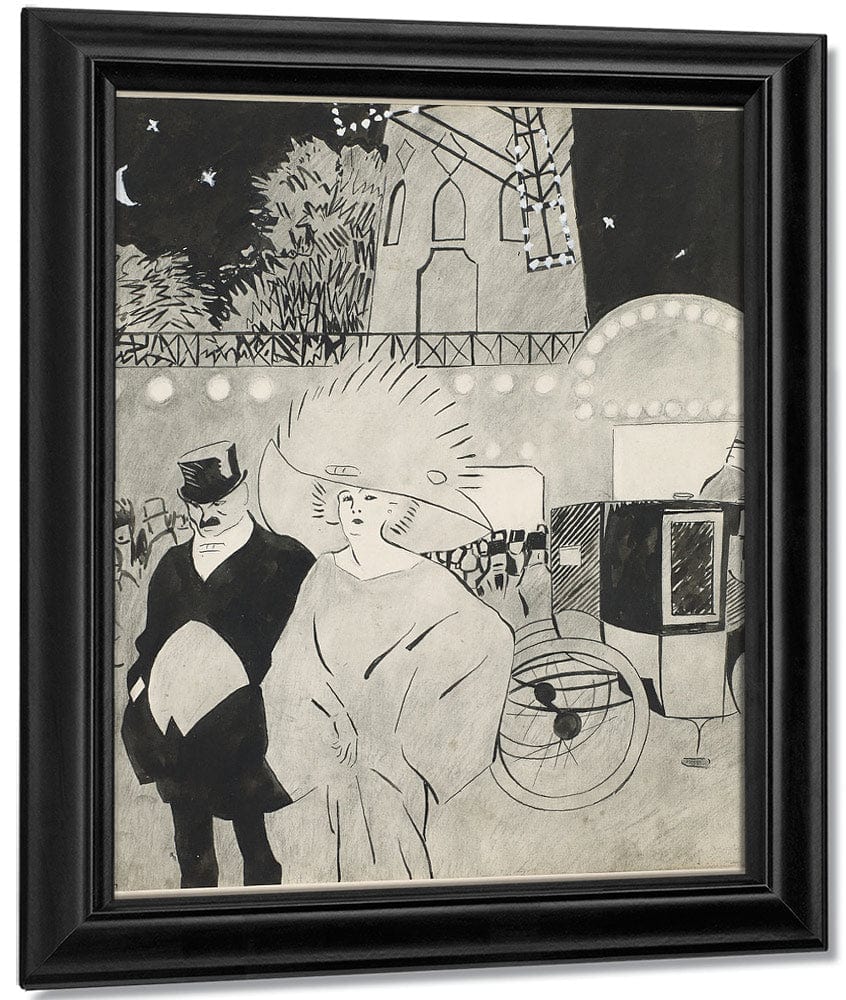 Outside The Moulin Rouge By Juan Gris Fine Art Print