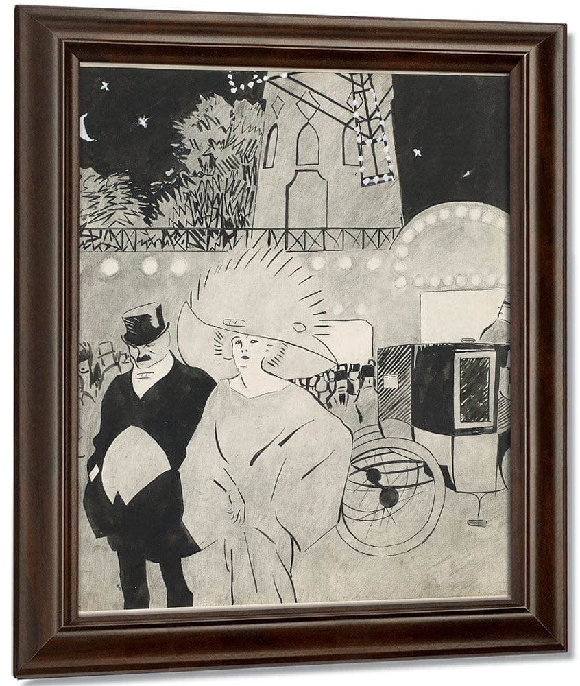 Outside The Moulin Rouge By Juan Gris Fine Art Print