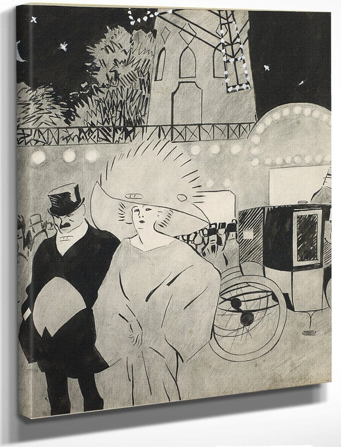 Outside The Moulin Rouge By Juan Gris Fine Art Print