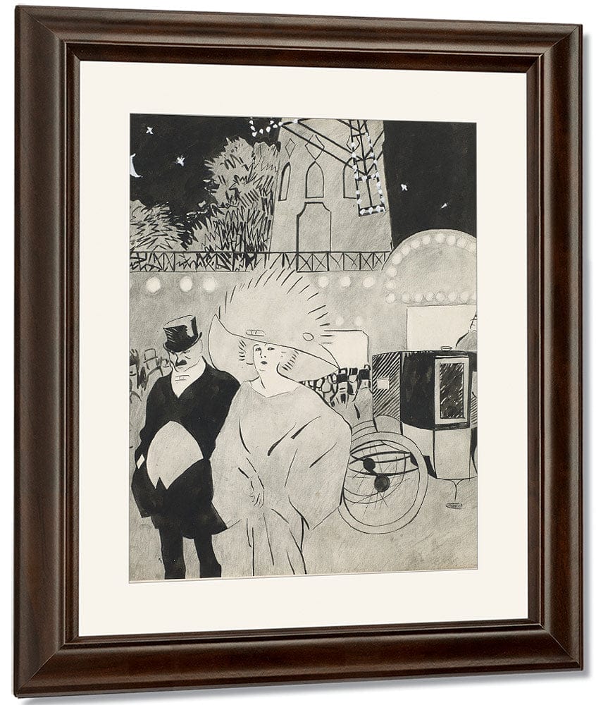 Outside The Moulin Rouge By Juan Gris Fine Art Print