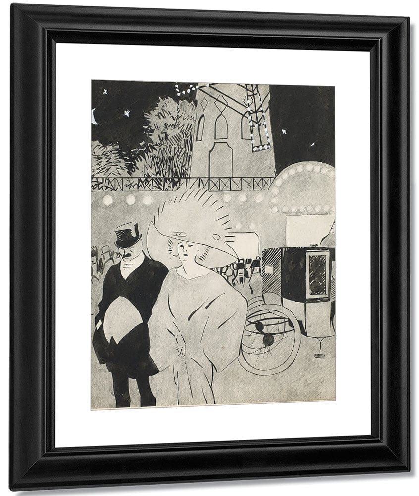 Outside The Moulin Rouge By Juan Gris Fine Art Print