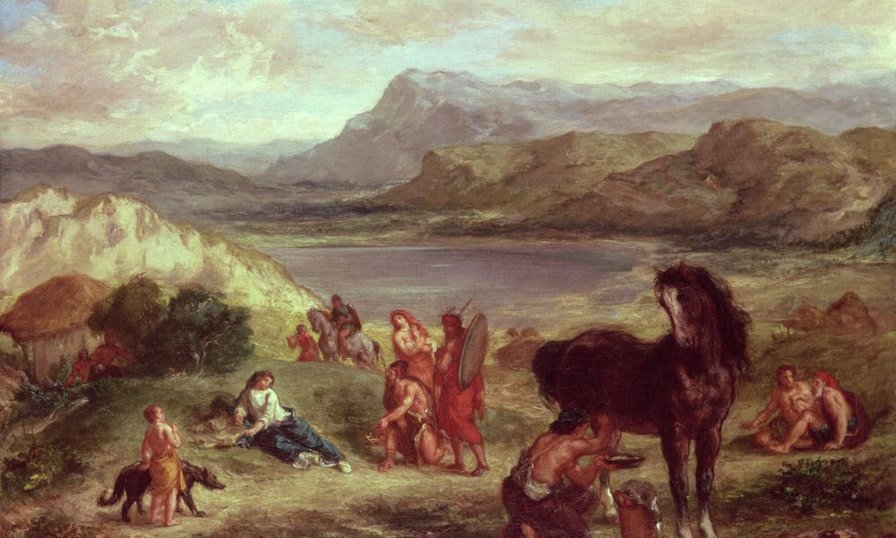 Ovid In Exile By Ferdinand Victor Eugene Delacroix Fine Art Print