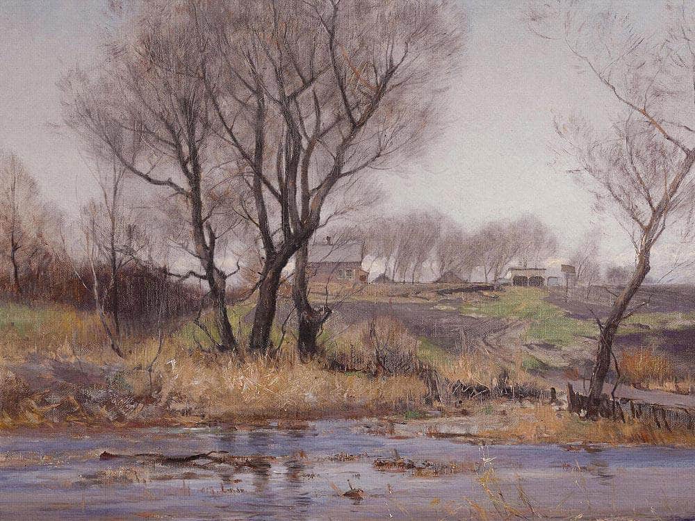 Owens Valley Farm By William Wendt Fine Art Print