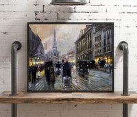 Oxford Street, London Painting Rudolf Plessner Canvas Art Fine Art Print