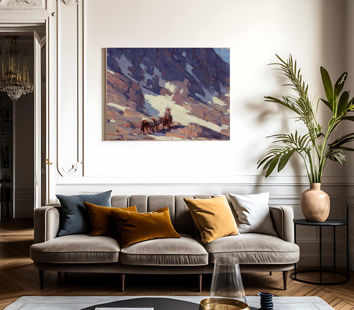 Packing High By Edgar Payne1 Fine Art Print