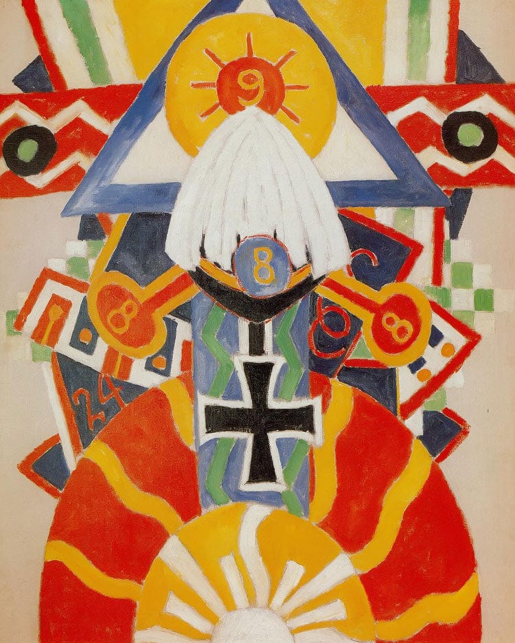 Painting No 49 Berlin By Marsden Hartley Fine Art Print