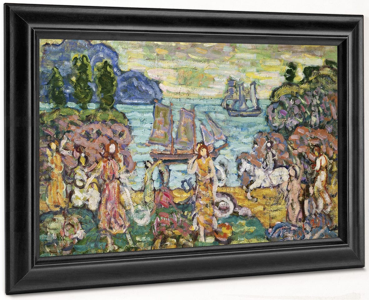 Painting Of A Seaside Scene By Maurice Brazil Prendergast Fine Art Print