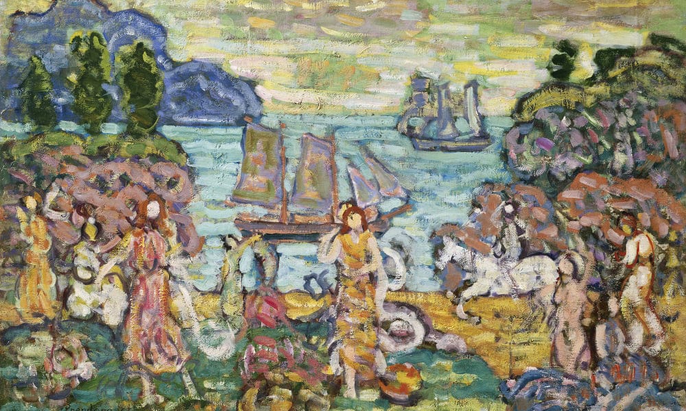 Painting Of A Seaside Scene By Maurice Brazil Prendergast Fine Art Print