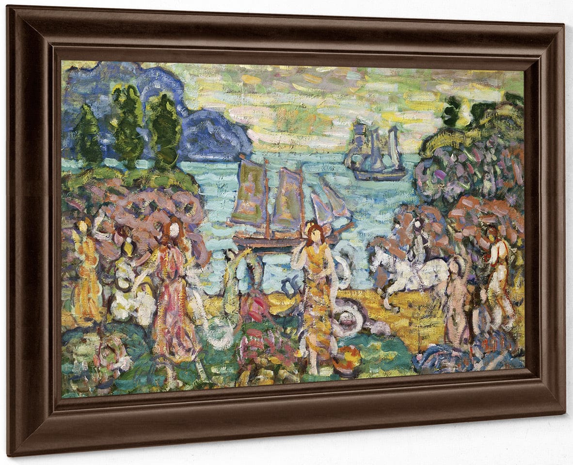 Painting Of A Seaside Scene By Maurice Brazil Prendergast Fine Art Print