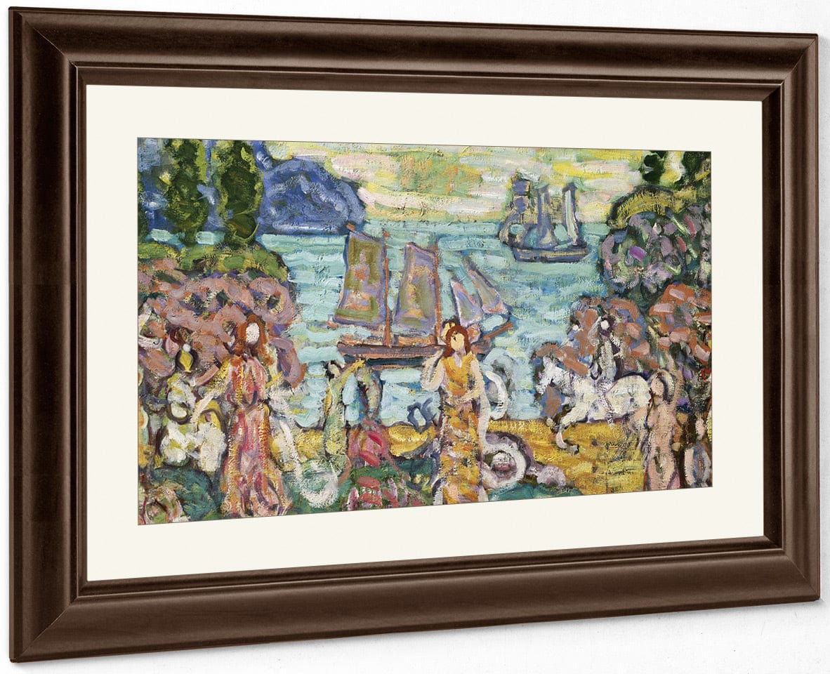 Painting Of A Seaside Scene By Maurice Brazil Prendergast Fine Art Print