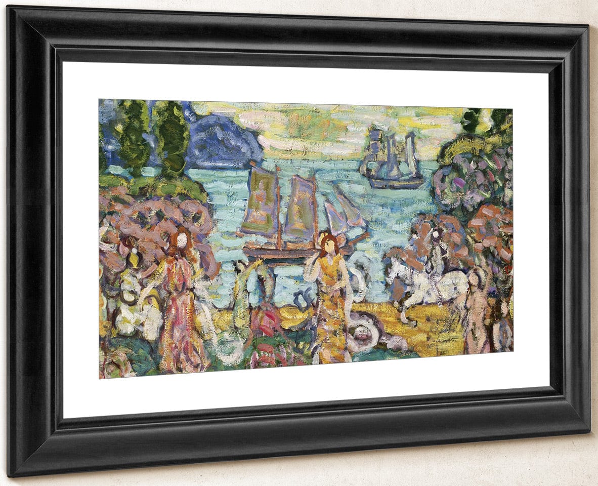 Painting Of A Seaside Scene By Maurice Brazil Prendergast Fine Art Print