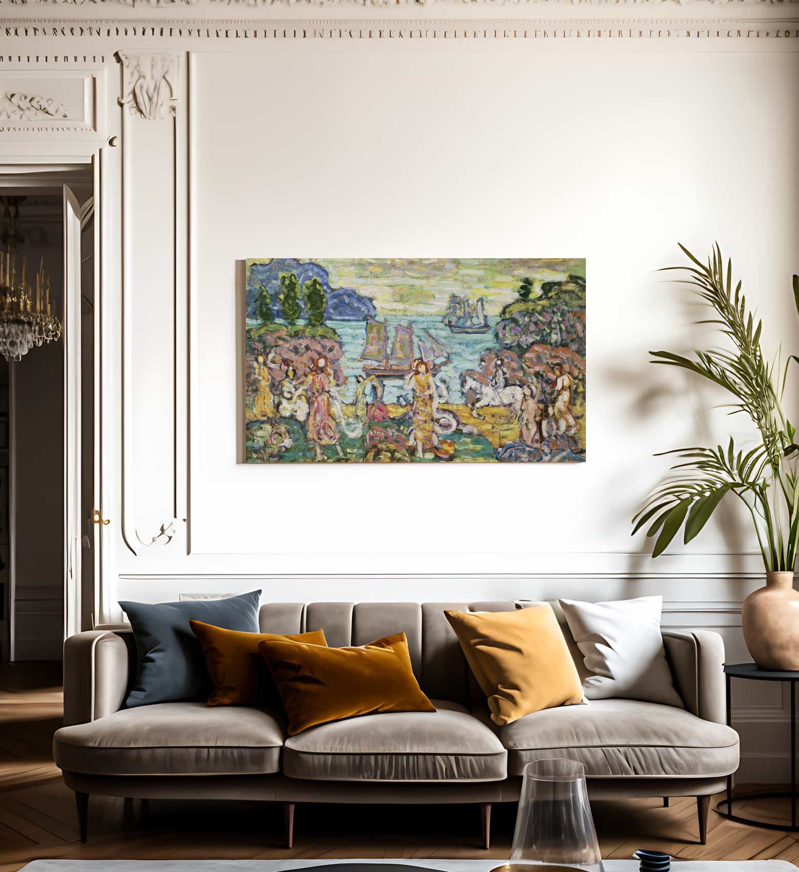 Painting Of A Seaside Scene By Maurice Brazil Prendergast Fine Art Print