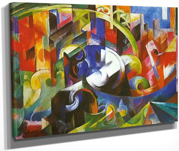 Painting With Cattle By Franz Marc Fine Art Print
