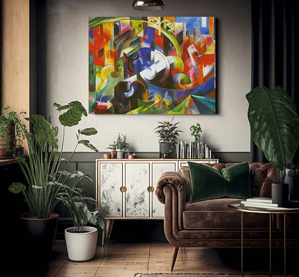 Painting With Cattle By Franz Marc Fine Art Print