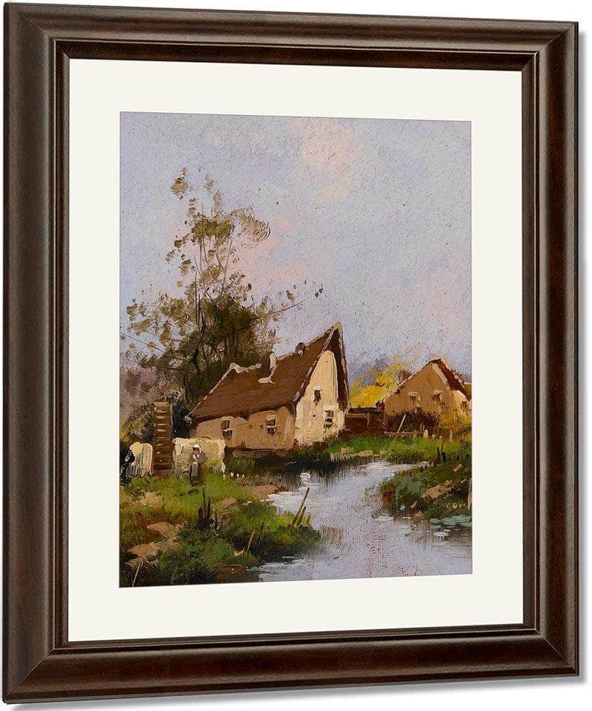 Pair Of Landscapes By Eugene Galien Laloue Fine Art Print