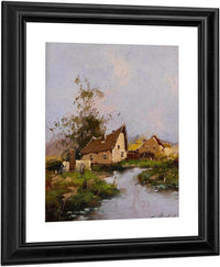 Pair Of Landscapes By Eugene Galien Laloue Fine Art Print