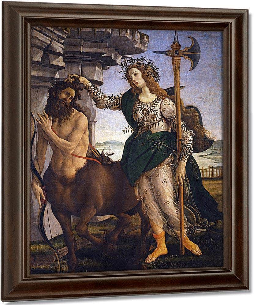 Pallas And The Centaur By Sandro Botticelli Fine Art Print