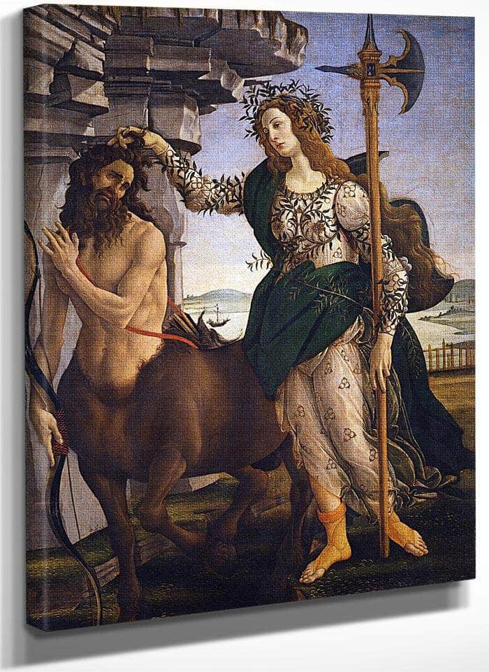 Pallas And The Centaur By Sandro Botticelli Fine Art Print