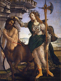 Pallas And The Centaur By Sandro Botticelli Fine Art Print