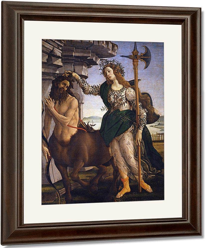 Pallas And The Centaur By Sandro Botticelli Fine Art Print