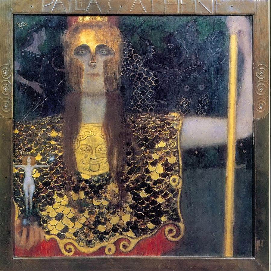 Pallas Athena By Gustav Klimt Fine Art Print