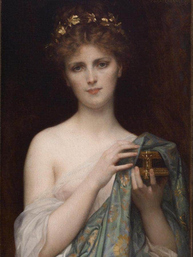 Pandora 1873 70 2X49 2Cm Walters Art Museum 3799 By Alexandre Cabanel Fine Art Print
