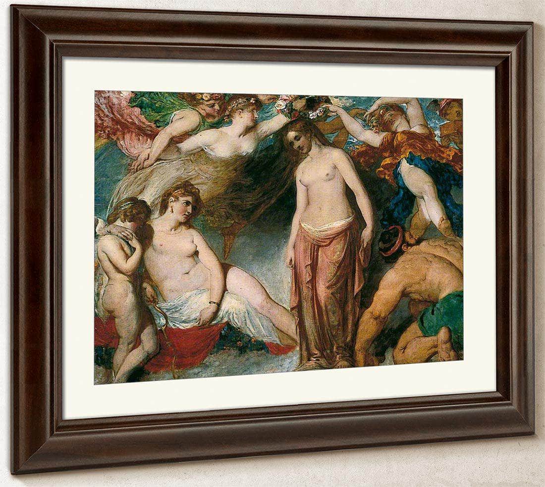 Pandora Crowned By The Seasons 3 By William Etty Fine Art Print