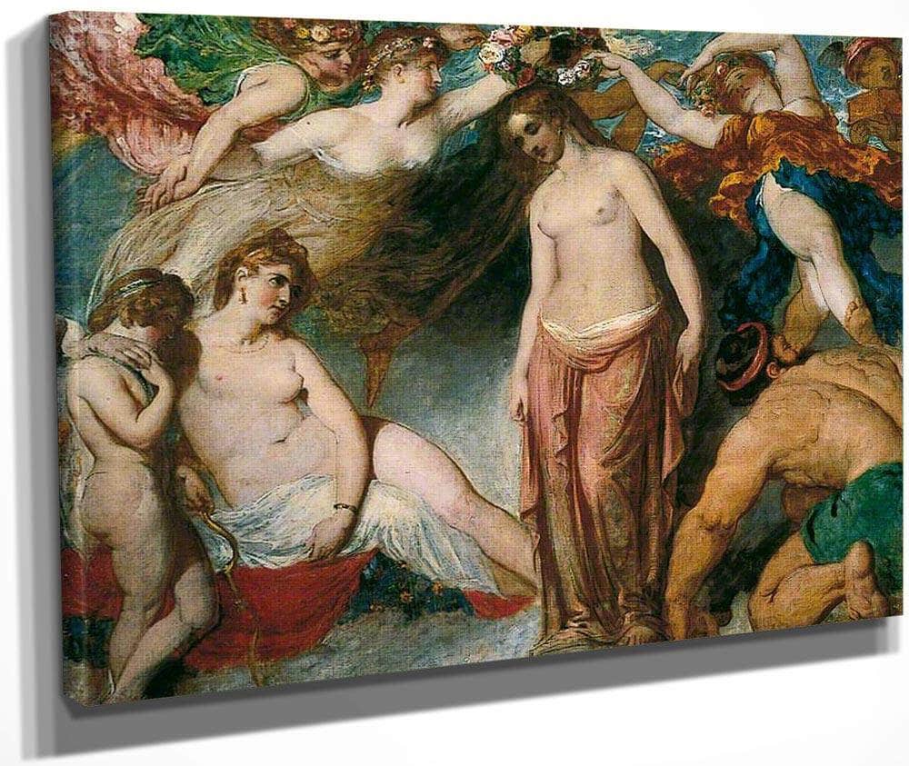 Pandora Crowned By The Seasons 3 By William Etty Fine Art Print
