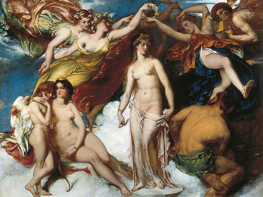 Pandora Crowned By The Seasons By William Etty Fine Art Print