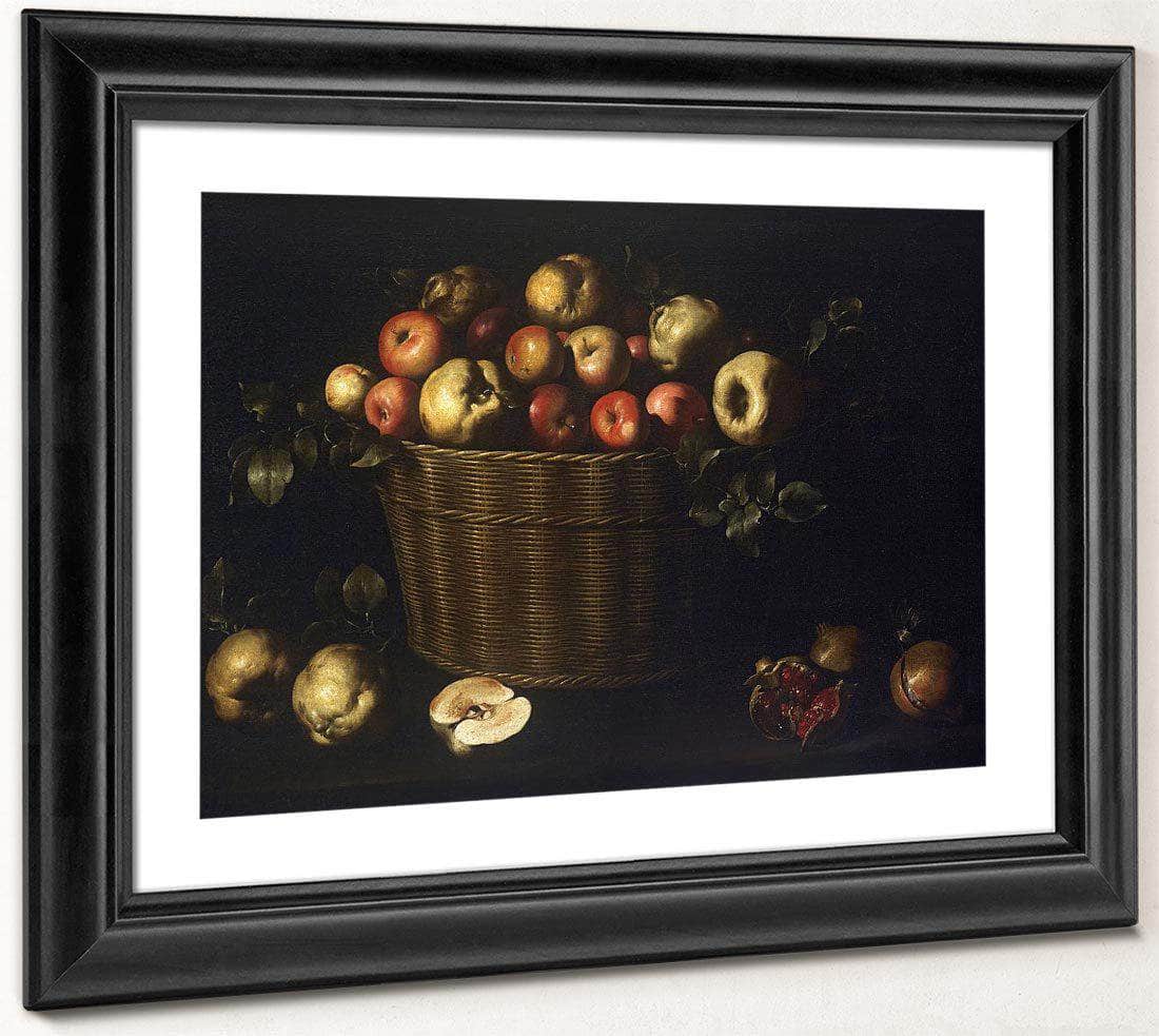 Panera De Pomes Codonys I Magranes By Juan De Zurbaran Fine Art Print