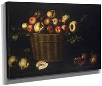 Panera De Pomes Codonys I Magranes By Juan De Zurbaran Fine Art Print