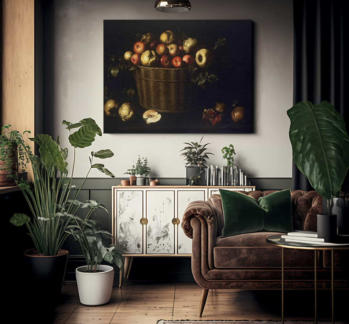 Panera De Pomes Codonys I Magranes By Juan De Zurbaran Fine Art Print
