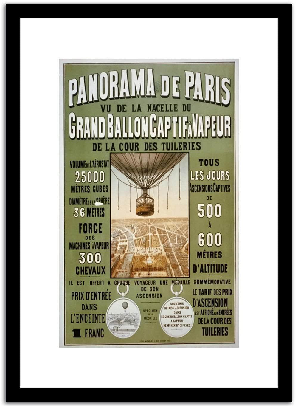 Panorama De Paris  Vintage Poster Fine Art Print